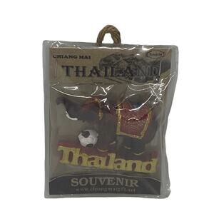 Chiang Mai Thailand Elephant Playing Football Fridge Magnet Souvenir Amarin New